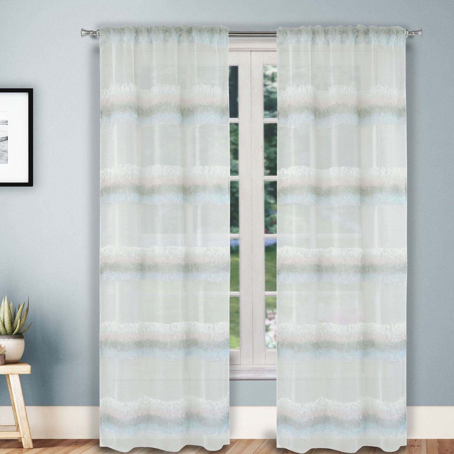 Image for Duck River Textile Camelia Striped 2-pack Window Curtain Set at Kohl's.