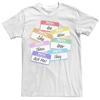 Adult Pride Rainbow Pronouns Tee