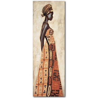 COURTSIDE MARKET Femme Africaine I Wood Wall Art