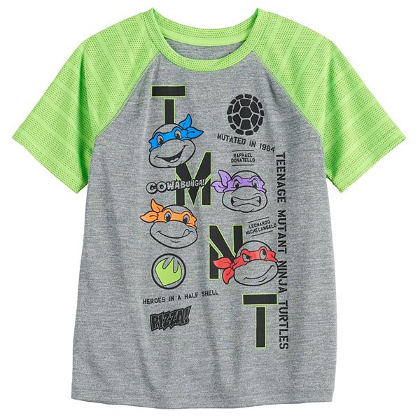M XXL Kids Boys TMNT Teenage Mutant Ninja Turtles Green T-Shirt Size S 