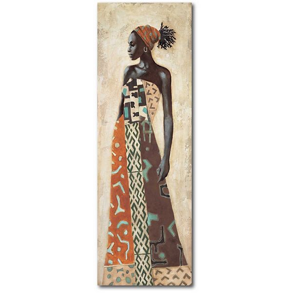 COURTSIDE MARKET Femme Africaine IV Wood Wall Art