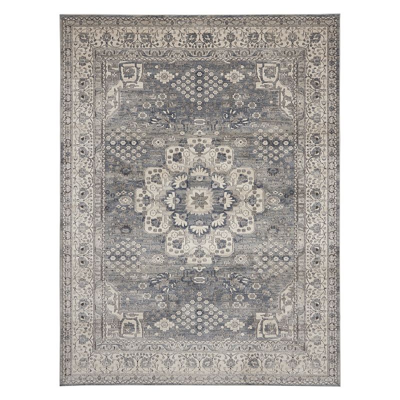 Nourison Concerto Medallion Area Rug, Grey, 8Ft Rnd