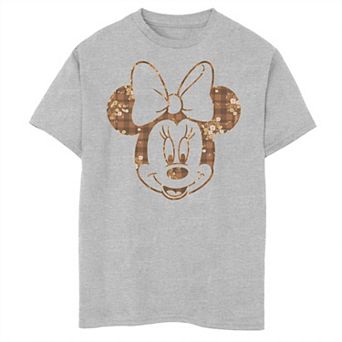 Disney's Mickey Mouse & Friends Boys 8-20 Minnie Floral Plaid Fill Graphic Tee