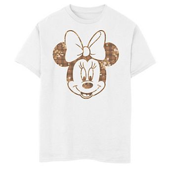 Disney's Mickey Mouse & Friends Boys 8-20 Minnie Floral Plaid Fill Graphic Tee
