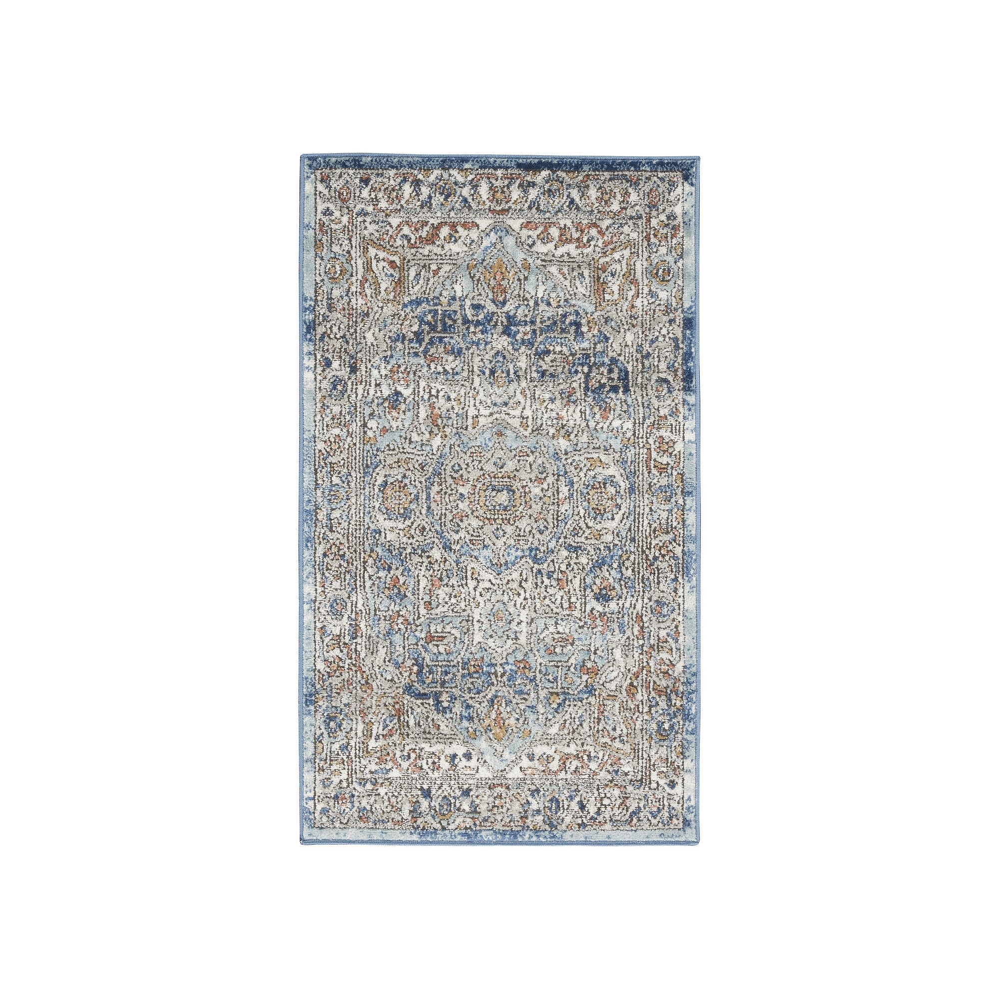 Nourison Concerto Bordered Area Rug, Ivory Blue
