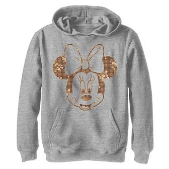 Disney's Mickey Mouse & Friends Boys 8-20 Minnie Floral Plaid Fill Graphic Fleece Hoodie