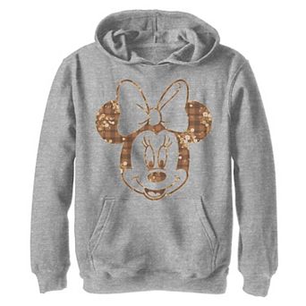 Disney's Mickey Mouse & Friends Boys 8-20 Minnie Floral Plaid Fill Graphic Fleece Hoodie