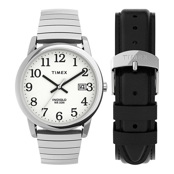 Timex® Easy Reader® Men's Expansion Band Watch & Leather Strap Box Set -  TWG025400JT