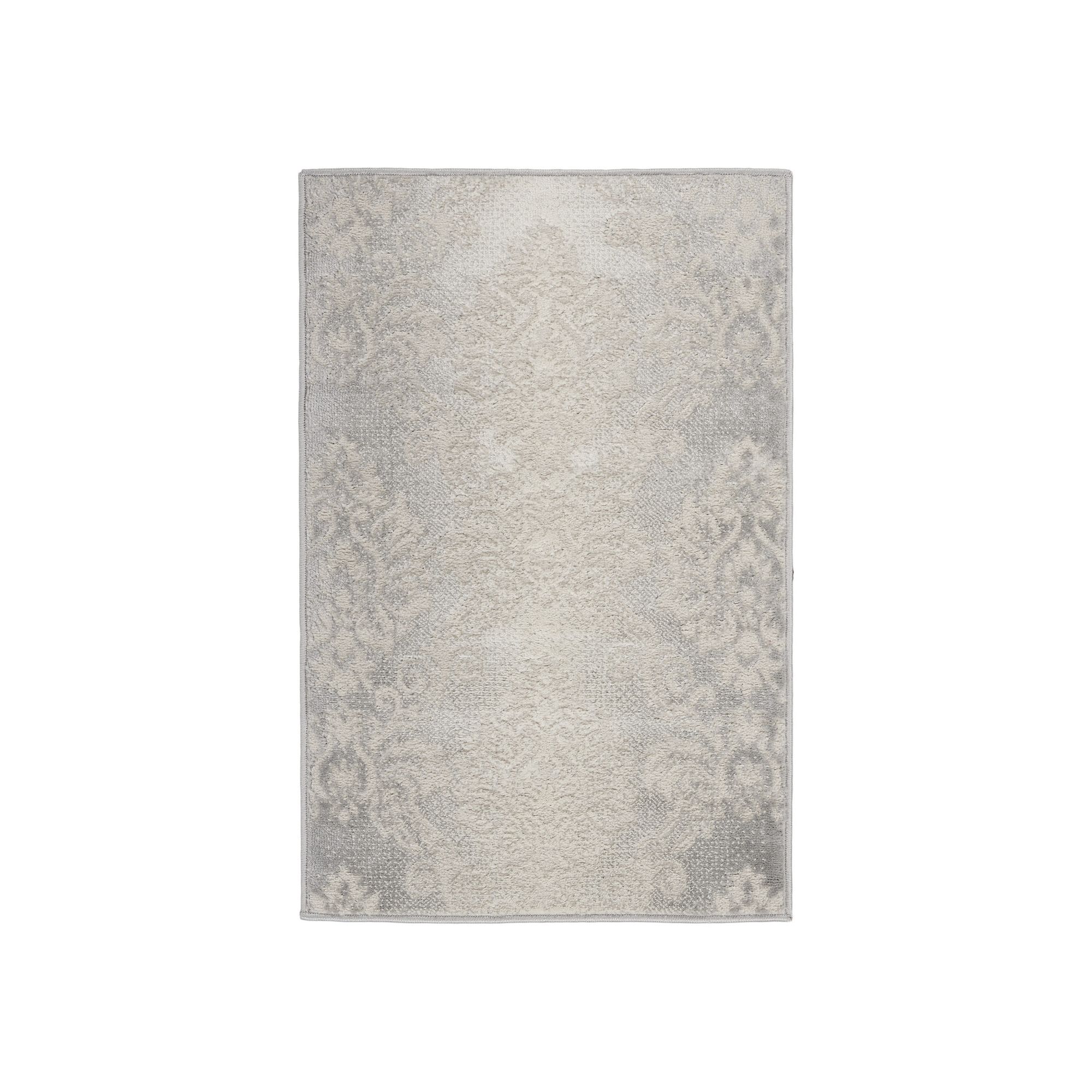 Nourison Elation Damask Area Rug, Ivory Gray