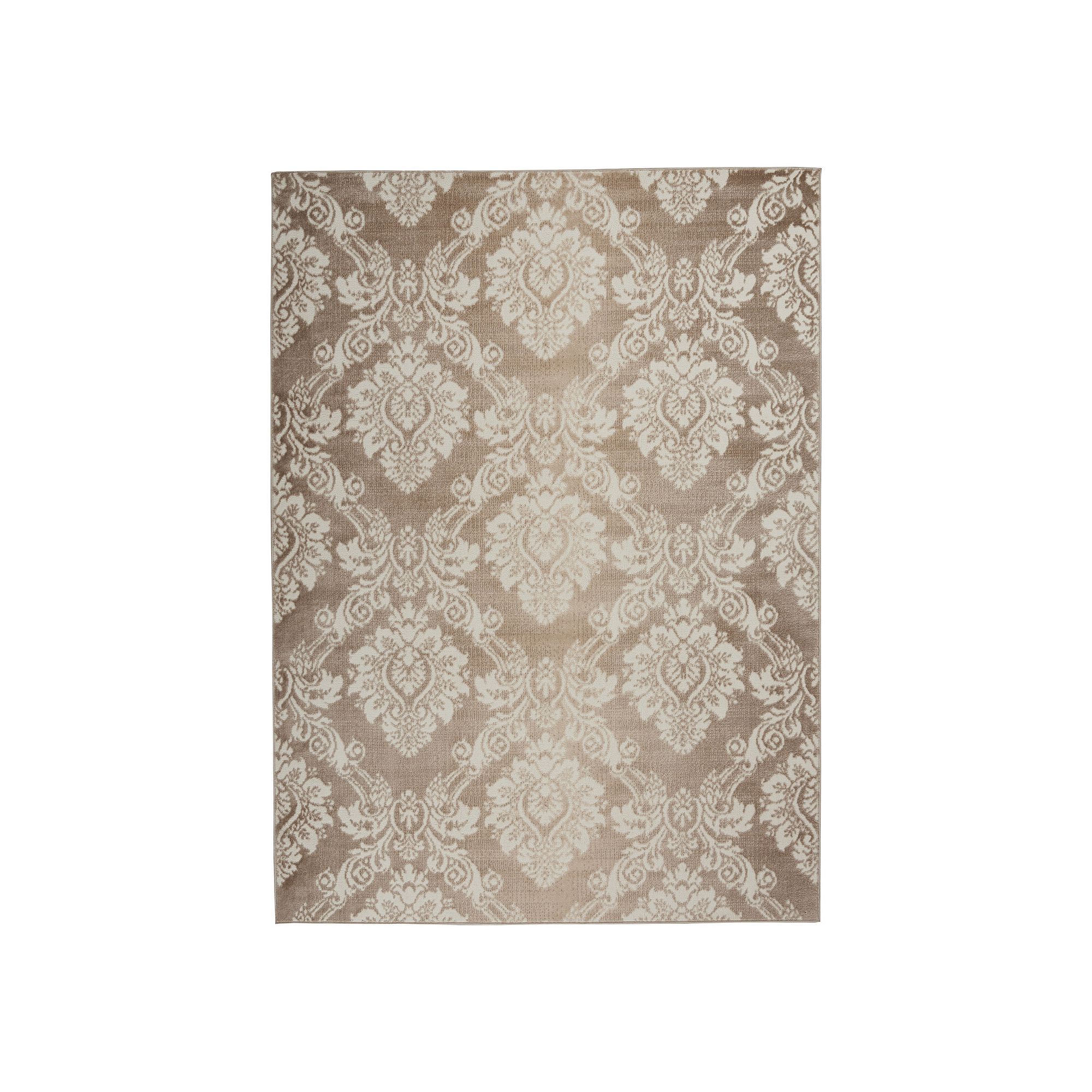 Nourison Elation Damask Area Rug, Ivory Mocha