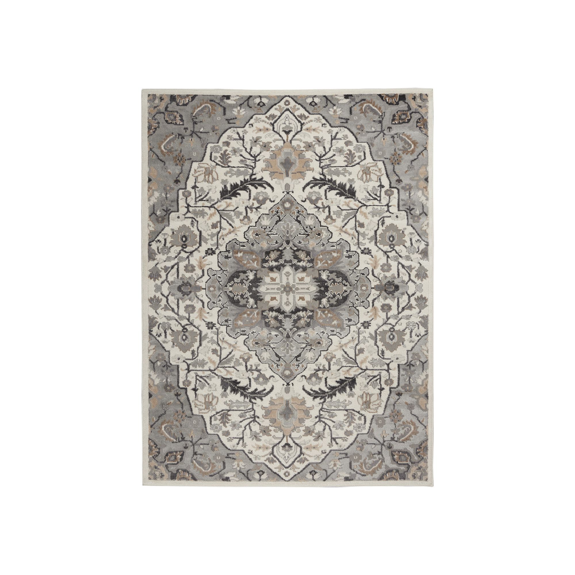 Nourison Elation Medallion Area Rug, Ivory Gray
