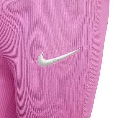 Baby Toddler Girls Nike Ribbed Quarter-Zip Top Flared Leggings