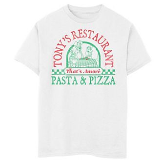 Disney's Lady & The Tramp Boys 8-20 Tony's Pasta Pizza Logo Graphic Tee