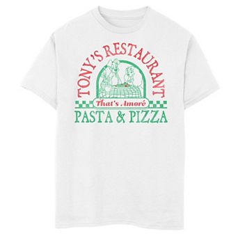Disney's Lady & The Tramp Boys 8-20 Tony's Pasta Pizza Logo Graphic Tee