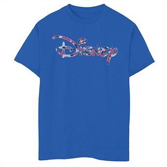 Disney's Boys 8-20 Red Camouflage Logo Graphic Tee