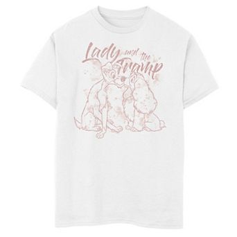 Disney's Lady & The Tramp Boys 8-20 Splatter Outline Graphic Tee