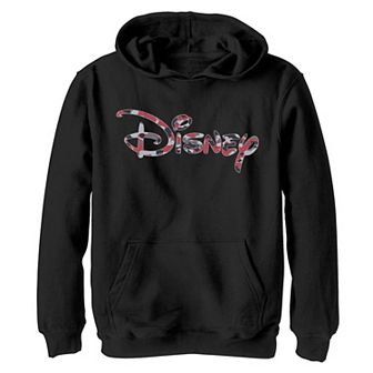 Disney's Boys 8-20 Red Camouflage Logo Graphic Fleece