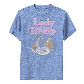 Disney's Lady & The Tramp Boys 8-20 Table Scene Portrait Logo Performance Graphic Tee