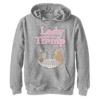 Disney's Lady & The Tramp Boys 8-20 Table Scene Portrait Logo Graphic Fleece