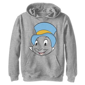 Disney's Pinocchio Boys 8-20 Jiminy Cricket Big Face Graphic Fleece Hoodie