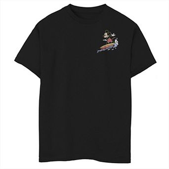 Disney's Mickey Mouse & Friends Boys 8-20 Surfing Mickey Left Chest Graphic Tee