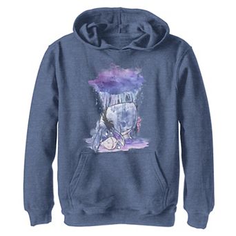 Disney's Winnie The Pooh Eeyore Boys 8-20 Watercolor Rain Cloud Graphic Fleece Hoodie