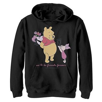 Disney's Winnie The Pooh Boys 8-20 Valentine's Day Friends Forever Graphic Fleece Hoodie