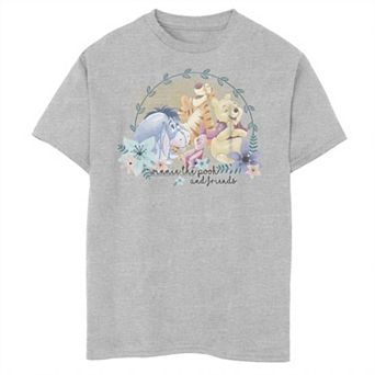 Disney's Winnie The Pooh & Friends Boys 8-20 Floral Portrait Graphic Tee