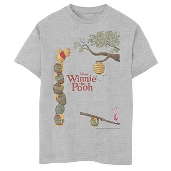 Disney's Winnie The Pooh Boys 8-20 & Piglet Honey Pot Stack Graphic Tee