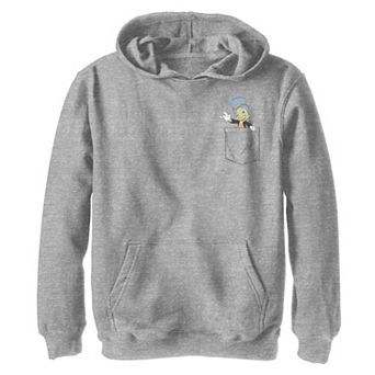 Disney's Pinocchio Boys 8-20 Jiminy Cricket Faux Pocket Graphic Fleece Hoodie