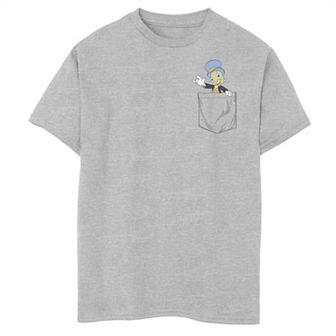 Disney's Pinocchio Boys 8-20 Jiminy Cricket Faux Pocket Graphic Tee