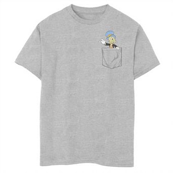 Disney's Pinocchio Boys 8-20 Jiminy Cricket Faux Pocket Graphic Tee