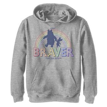 Disney's Winnie The Pooh And Piglet Boys 8-20 You're Braver Than You Believe Graphic Hoodie