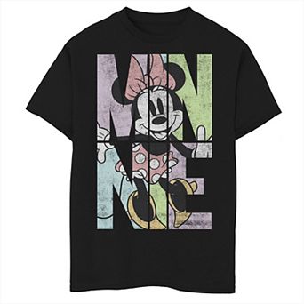 Disney's Minnie Mouse Boys 8-20 Name Art Fill Pastels Graphic Tee