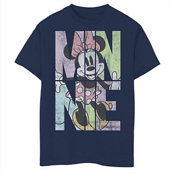 Disney's Minnie Mouse Boys 8-20 Name Art Fill Pastels Graphic Tee