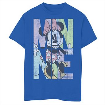 Disney's Minnie Mouse Boys 6-20 Name Art Fill Pastels Graphic Tee