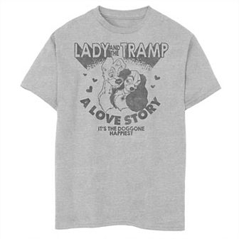 Disney's Lady & The Tramp Boys 8-20 A Love Story Doggone Happiest Graphic Tee