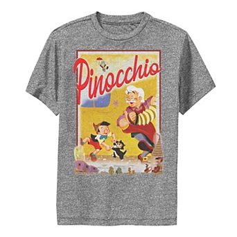 Disney's Pinocchio Boys 8-20 Vintage Storybook Poster Performance Graphic Tee