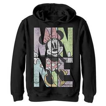 Disney's Minnie Mouse Boys 8-20 Name Art Fill Pastels Graphic Fleece Hoodie