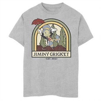 Disney's Pinocchio Boys 8-20 Jiminy Cricket Established 1940 Graphic Tee