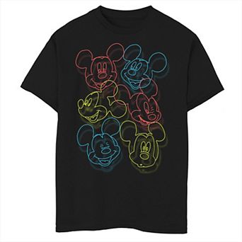 Disney's Mickey Mouse Boys 8-20 Colorful Line Art Collage Graphic Tee