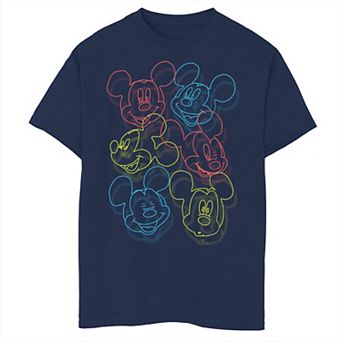 Disney's Mickey Mouse Boys 8-20 Colorful Line Art Collage Graphic Tee