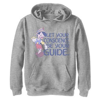 Disney's Pinocchio Boys 8-20 Let Your Conscience Be Your Guide Graphic Fleece Hoodie