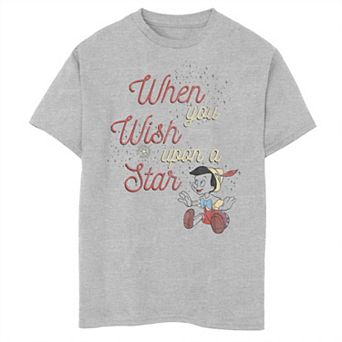 Disney's Pinocchio Boys 8-20 When You Wish Upon A Star Graphic Tee