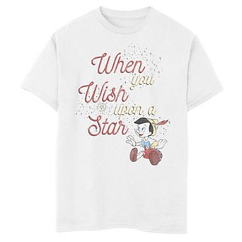 Disney's Pinocchio Boys 8-20 When You Wish Upon A Star Graphic Tee