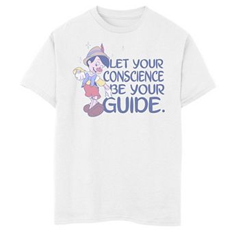 Disney's Pinocchio Boys 8-20 Let Your Conscience Be Your Guide Graphic Tee
