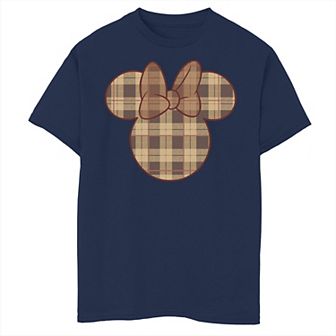 Disney's Mickey Mouse & Friends Boys 8-20 Minnie Fall Plaid Fill Graphic Tee