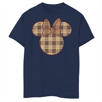 Disney's Mickey Mouse & Friends Boys 8-20 Minnie Fall Plaid Fill Graphic Tee