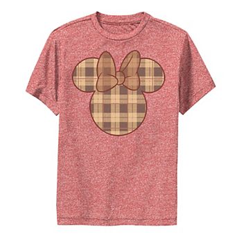 Disney's Mickey Mouse & Friends Boys 8-20 Minnie Fall Plaid Fill Performance Graphic Tee