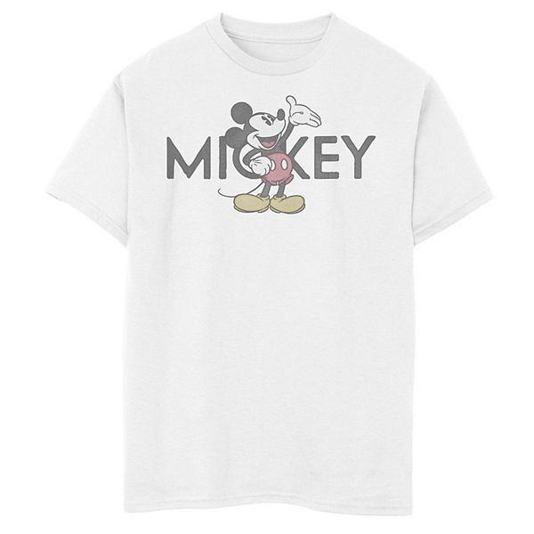 Disney's Mickey Mouse & Friends Boys 8-20 Classic Mickey Text Graphic Tee